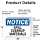 Signmission Spill Cleanup Materials, 18 in W x Rectangle, Vinyl Decal OS-2PACK-NS-D-1218-L-18386 - alternate 3
